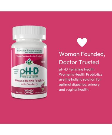 Packed with Probiotics and Cranberry Extract - pH-D Feminine Health Women's Probiotic - 30 Count - Buy Online on GoSupps.com