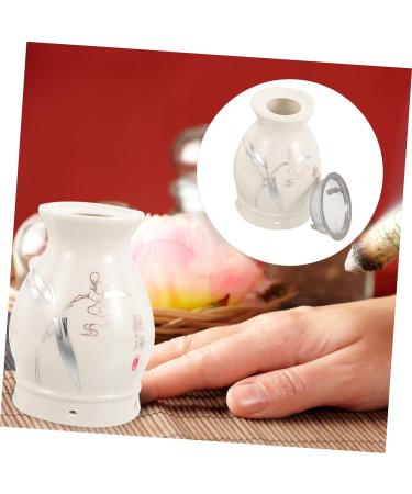 OHPHCALL Body Caring Tool Body Massage Tools Ceramic Scraping Cup Massaging Pot Scraping Pot Cup Moxa Stick Burner Holder Moxibustion Cupping Pot Household Portable Massager Metal - Buy Online on GoSupps.com
