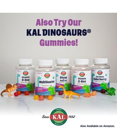 KAL ImmunoRaptor Kids Immune Support Chewables Vitamin C and Zinc for Healthy Cell Function Dinosaur Shaped Orange Flavor Gluten Lactose and Peanut-Free Sweetened with Xylitol 60 Servings - Buy Online on GoSupps.com