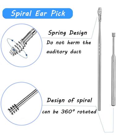 Rpanle Ear Cleaner Set - 7 Stainless Steel Ear Wax Removal Tools for Adults & Kids with Storage Box | International Shipping - Buy Online on GoSupps.com