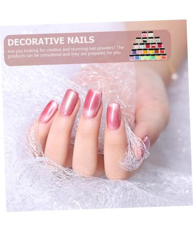 Healeved 72 Boxes Nail Crystal Powder Nail Art Supplies French Nail Dip Kit Clear Arycil Powder Nail Powder - Buy Online on GoSupps.com
