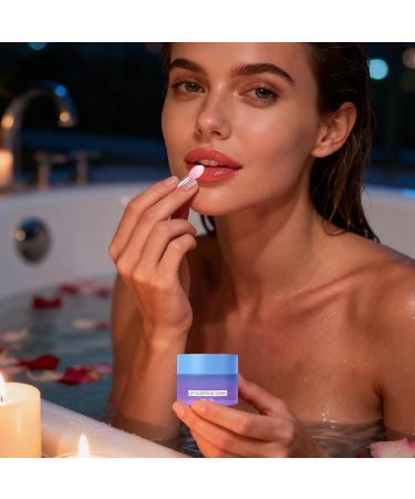 Overnight Lip Mask - 15g Dual Color Cream - Overnight Lip Balm with Silicone Brush - For Women and Men with Chapped Lips Makeup Improves Dryness Care - Buy Online on GoSupps.com