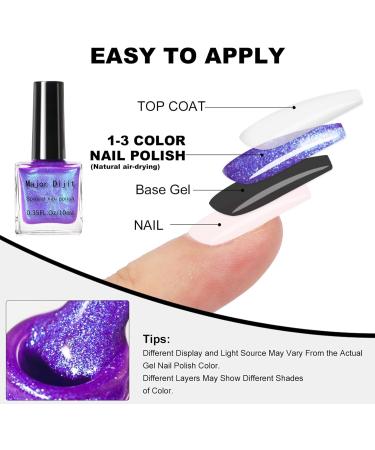 Chameleon Nail Polish - Glitter Nail Polish - Purple Pearl Nail Polish - Chrome Metallic Purple Nail Polish - Buy Online on GoSupps.com