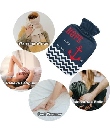 Naanle Chevron Anchor Hot Water Bottle | 1L Transparent Heat Bottle for Bed & Feet Warmer | Pain Relief & Cold Therapy - Buy Online on GoSupps.com