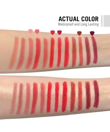 Shop 6 Colors Matte Lipstick & Lip Liner Pencil Set - Waterproof Long Lasting Professional Lip Makeup Kit - Buy Online on GoSupps.com