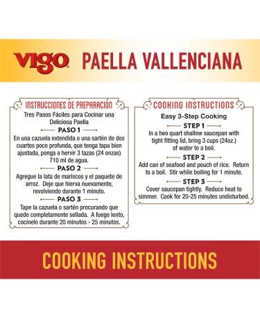 Vigo Authentic Paella Valenciana Yellow Rice & Seafood Dinner 19oz (Pack of 3) - Spanish Recipe - Buy Online on GoSupps.com