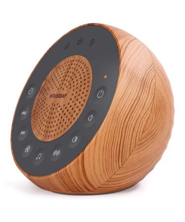 Housbay White Noise Machine with 31 Soothing Sounds, 5W Loud Stereo Sound, Auto-Off Timer, Adjustable Volume, Sleep Sound Machine for Baby, Kid, Adult -Wood Grain
