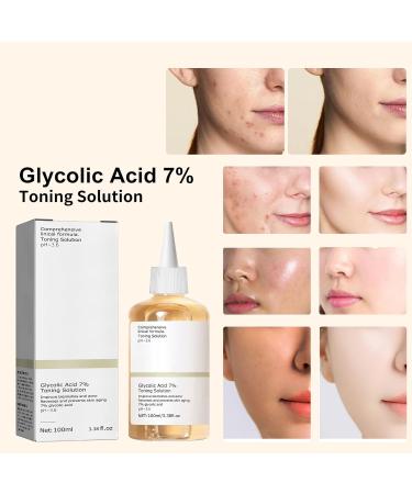 Glycolic Acid 7% Toning Resurfacing Solution Hydrating Toning Solution Hydrating Toner for Face Brighten Blemishes Acne Exfoliate and Rejuvenate Moisturize & Strengthen Your Skin-100ml - Buy Online on GoSupps.com