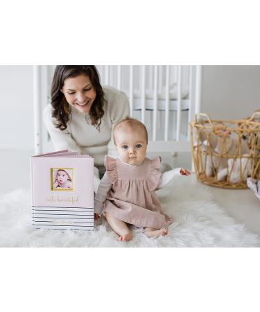 Pearhead Hello Beautiful Baby Memory Book - Pink First 5 Years Keepsake with Photo Insert - Buy Online on GoSupps.com