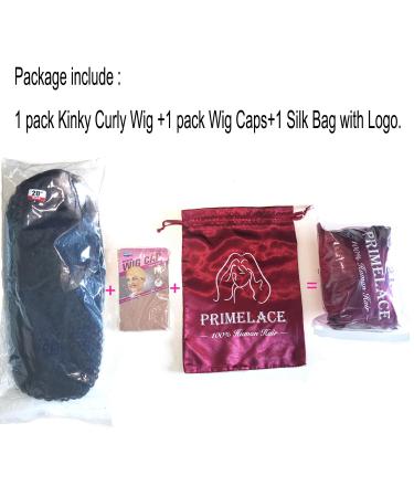 PRIMELACE 20 Kinky Curly Human Hair HD Transparent Lace Front Wig - 180% Density 13x4 Afro Kinky Curly Wig - Buy Online on GoSupps.com