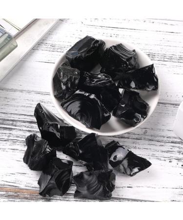 Soulnioi Black Obsidian Raw Crystal Stone Gemstones for Reiki Healing and Chakra Balancing - Set of 4 - Buy Online on GoSupps.com
