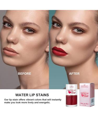 6 Colors Water Lip Stain Makeup Kit | Long-Lasting Waterproof Lip Tint for Women | Moisturizing Matte Liquid Lipstick | Vivid Color & Non-Sticky Finish - 1.6fl oz - Buy Online on GoSupps.com