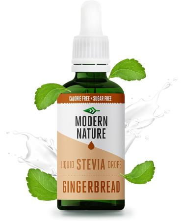 Modern Nature Gingerbread Flavour Drops - Zero Calorie Liquid Stevia Sweetener - Buy Online on GoSupps.com