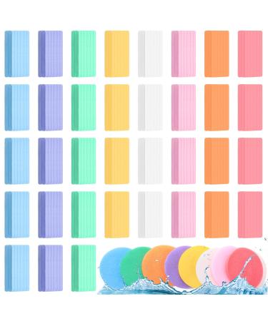 Mifoci 960 Pieces Compressed Facial Sponges for Estheticians Makeup Removal Sponge Pads Round Facial Sponges Face Cleansing Sponge for Women Spa Exfoliating Face Wash 8 Colors