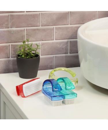 com-four 4X Nail Brush Set Hand Washing & Cleaning Brush with Handle Color Mix (4 Pieces) - International Shipping Available - Buy Online on GoSupps.com