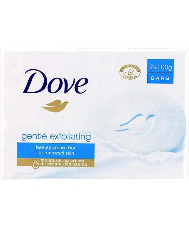 Dove Gentle Exfoliating Beauty Cream Bar 4 x 100g - Pack of 4 soaps Unscented 100 g (Pack of 4) - Buy Online on GoSupps.com