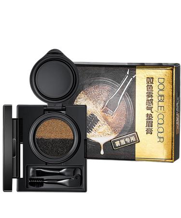 Eyebrow pomade Twotone Eyebrow Mascara Long Lasting Elegant Liner Cream for Eyebrows and Eyes with Stamp Waterproof Eyebrow Powder with Double Sided Brush for Women 01 - Buy Online on GoSupps.com