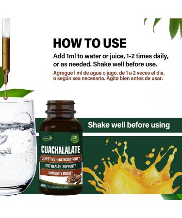 Cuachalalate Drops | Digestive Health & Immunity Support | 2oz Herbal Extract from Cuachalalate Bark - Buy Online on GoSupps.com