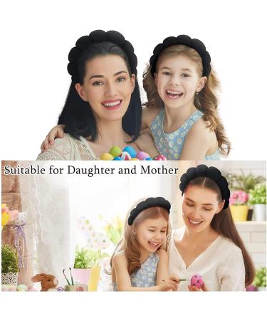 Spa Headband for Women Sponge Terry Towel Cloth Fabric Head Band Makeup Headband for Face Washing Shower Yoga (Black) - Buy Online on GoSupps.com