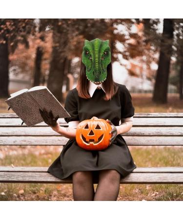 Buy Holidyoyo Dinosaur Mask | Realistic PU Dino Mask for Halloween Cosplay & Fun | International Shipping Available - Buy Online on GoSupps.com