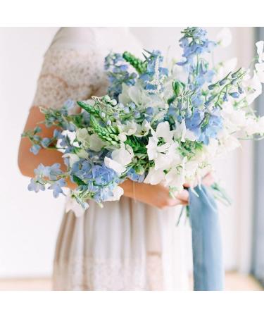 DORIS HOME 3 Rolls Fringe Chiffon Ribbon - 2x7Yd, Dusty Blue, Perfect for Bouquets, Gift Wrapping, Crafts, Wedding Invitations - Buy Online on GoSupps.com