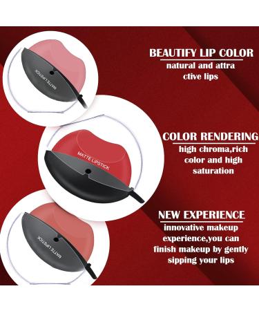 DAGEDA 3 Colors Matte Lipstick Set - Long Lasting & High Pigmented Lip Gloss - Waterproof & Non-Stick Cup - Easy to Color Lazy Lip Makeup (Color A) - Buy Online on GoSupps.com