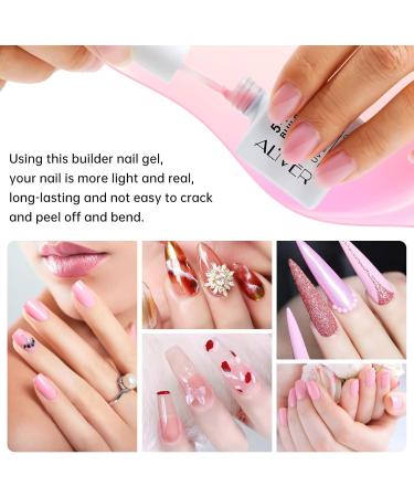 5 in 1 Builder Gel - Pink UV/LED Nail Base Coat for Strong Nails - 15ML - Buy Online on GoSupps.com