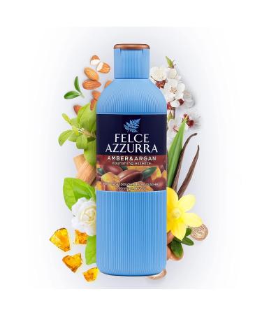 Felce Azzurra Amber and Argan Body Wash - Nourishing Essence with Essential Oils - Sensual Scent - 22 Oz - Buy Online on GoSupps.com