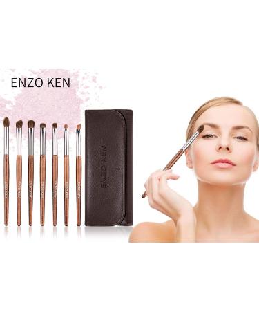 Natural Pony Hair Eyeshadow Brush Set with Travel Bag | Enzo Ken | Horse Hair Makeup Brushes for Eyebrows Eyeliner Contouring & Smoky Eyes | E200 - Buy Online on GoSupps.com