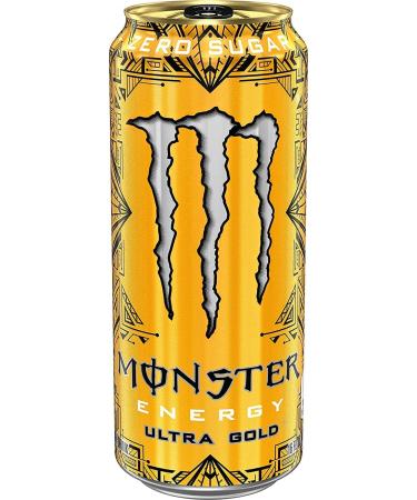 Monster Energy Ultra Gold Carbonated Energy Drink | L-Carnitine + Taurine + Zero Sugar 16.91 fl oz / 500 ml 12 Pack - Buy Online on GoSupps.com