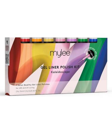 Mylee Liner Gel Nail Polish Set 7x7ml Kaleidoscope With Built-In Nail Art Brush - UV/LED Soak-Off Nail Art Manicure Pedicure for Professional Salon & Home Use - Long Lasting & Easy to Apply - Buy Online on GoSupps.com
