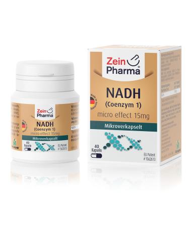 ZeinPharma Coenzyme Stabilized & Patented NADH from PANMOL1 NADH- 15 mg 40 Capsules