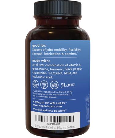 Glucosamine Chondroitin MSM Joint Support - 90 Capsules with Turmeric & Boswellia for Mobility & Comfort - Buy Online on GoSupps.com