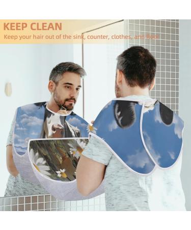 Shop Cow Daisy Flower Beard Bib Apron Perfect Beard Hair Catcher for Men Ideal Father's Day & Christmas Gifts for Dad and Husband - Buy Online on GoSupps.com