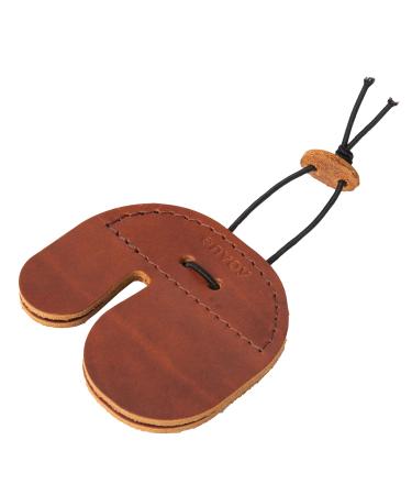 Envoy Leather Archery Finger Tab | Finger Guard for Shooting Practice | Simple Finger Protector for Recurve Bows | Made in USA Cognac