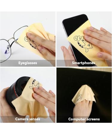 6PCS Cute Kitty Cat Microfiber Cleaning Cloths - Soft Thickened Eyeglasses & Lens Cleaner | Perfect for Screens & Glasses - Buy Online on GoSupps.com