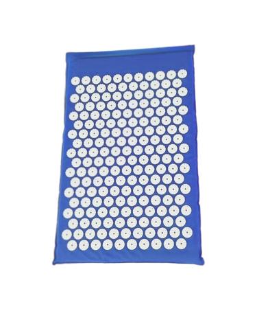 FRESHN Massage cushion Eco Mat Acupressure Massage device natural linen cotton acupuncture Matten + pillow back reflex zone massage trigger point massage stress relief massage cushion (size: blue mat))