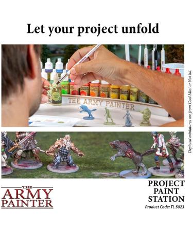 The Army Painter Model Paint Stand & Brush Holder - Dropper Bottle Paint Rack & Organizer for Acrylic Painting - Holds 30 Warpaints, 7 Paintbrushes, and Water Cup - Buy Online on GoSupps.com