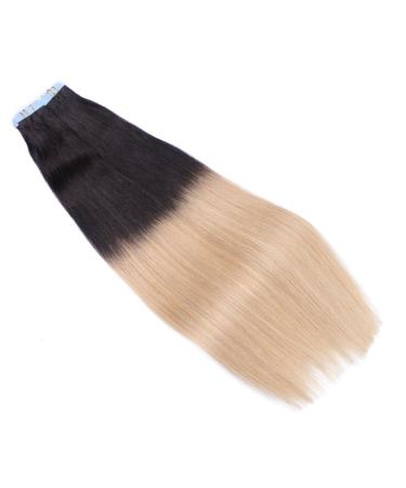 Premium Tape-In Hair Extensions - #1B/24 Ombre - 40cm - 100% Remy Real Hair - Tress by Novon Hair Extensions - Buy Online on GoSupps.com