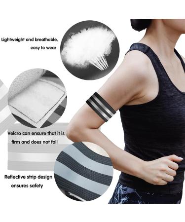 Youyike Double Reflector Set | 4 Reflective Safety Braces for Jogging Cycling & Outdoor Activities | 35x5 cm Black - Buy Online on GoSupps.com