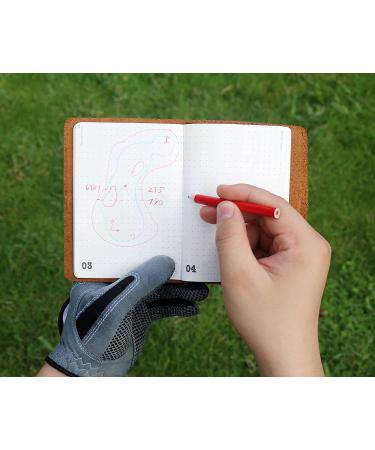 Handmade Leather Golf Log Book with Yardage Book - Refillable, Buckskin Finish - Buy Online on GoSupps.com