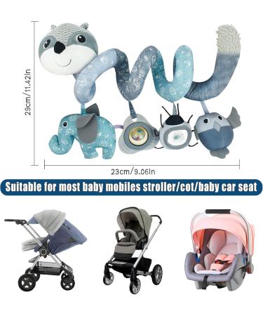 Coriver Stroller Toys for Babies | Spiral Hanging Toy for Car Seat & Stroller | Baby Mobile for 0-6 Months (Gray) - Buy Online on GoSupps.com