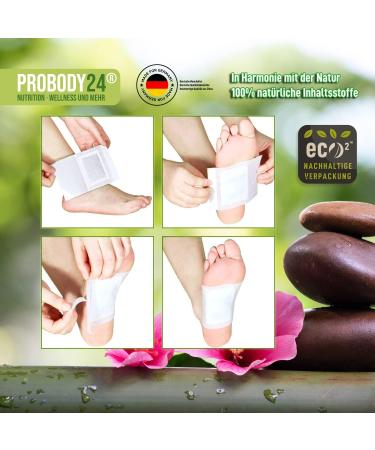 ProBody24 Bamboo Vital Foot Plasters | 100% Natural Wellness Foot Pads - 10 Pieces for Detox & Relief - Buy Online on GoSupps.com