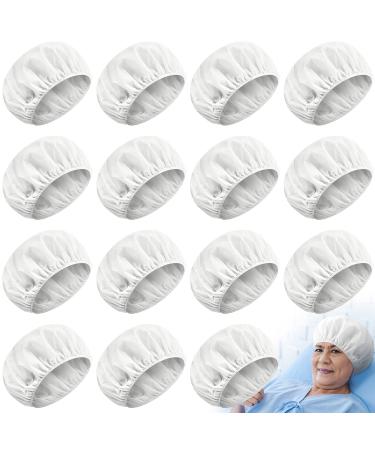 15 Pcs Waterless Shampoo Caps for Women Bedridden Patients Rinse Free Dry Hair Wash Caps Microwaveable Shower Cap Disposable Health Care Products Dementia Product for Elderly Bathroom Essentials White - Buy Online on GoSupps.com