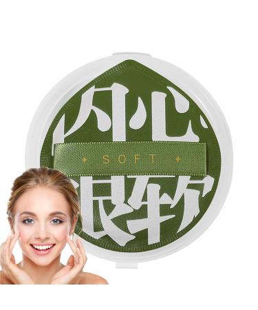 Powder Puff for Face Powder - Wet and Dry Large Powder Puff - Portable Powder Puff for Dating Prom Skin Friendly Make Up Sponges for Home Green Xl