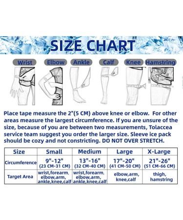 Cool Pads for Elbow & Knee Injuries | Tolaccea Flexible Cooling Pack | Immediate Pain Relief (Blue Medium 13''-16'') - Buy Online on GoSupps.com