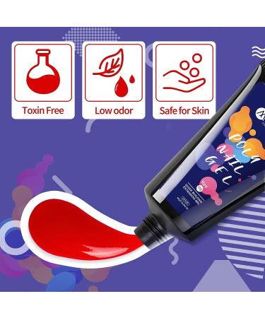 Mobray 60g Red Poly Nail Extension Gel | Builder Gel for Nail Art | Salon Quality Hard Gel for DIY Nail Design - Buy Online on GoSupps.com