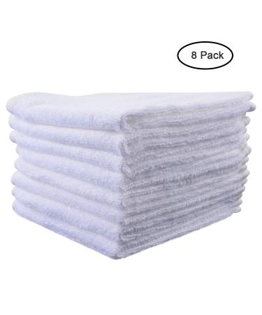 8 Pack Microfiber Face Towels 12x12 inch - Super Absorbent & Quick Drying Makeup Remover Cloths - Eco-Friendly Facial Cleansing Cloth Set (White) - Buy Online on GoSupps.com