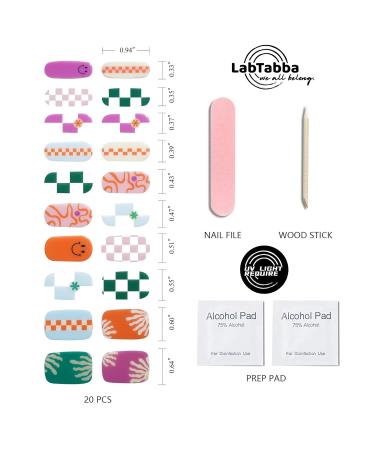 Shop Semi Cured Gel Nail Strips - 20pcs Salon Quality DIY Stickers | Glossy Orange & Easy Application - Perfect for Any Nail Lamp - Buy Online on GoSupps.com