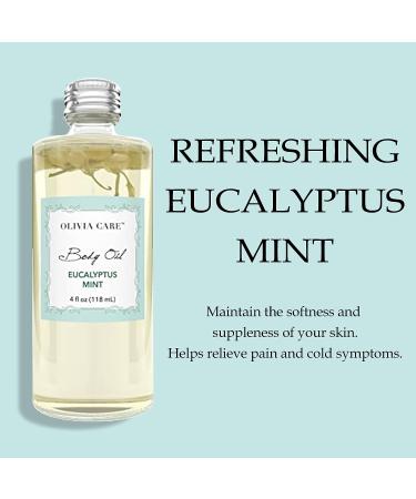 Olivia Care Eucalyptus Mint Body Oil - Vegan & Natural Hydrating Moisturizer with Vitamin E, K, and Omega Fatty Acids - Refreshing Fragrance for Dry Skin & Anti-Aging - Buy Online on GoSupps.com